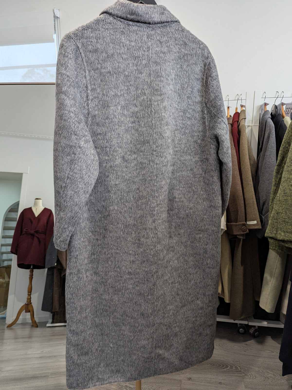 259 100% Wool Coat Grey M 10-12