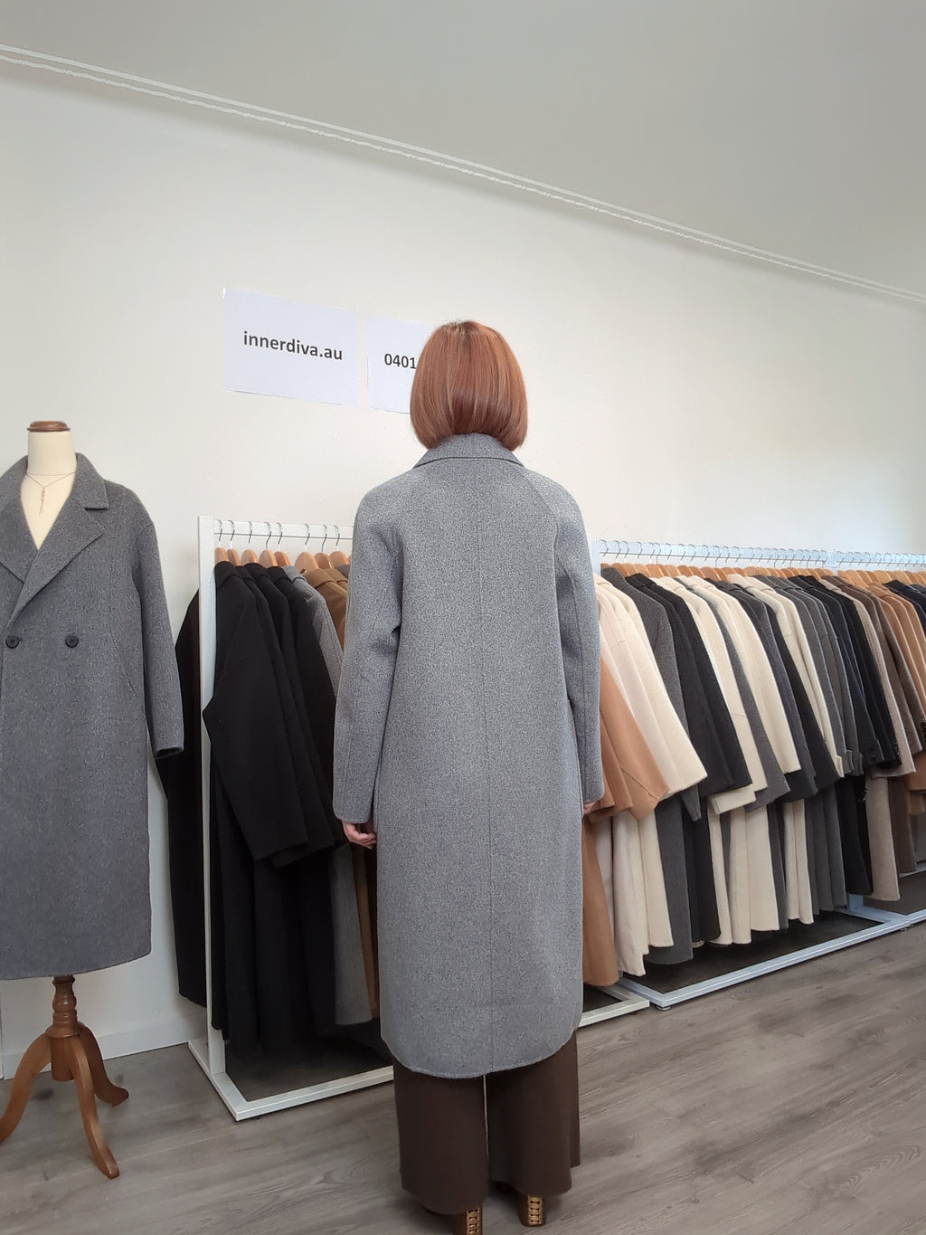 031 100% Wool Coat Grey
