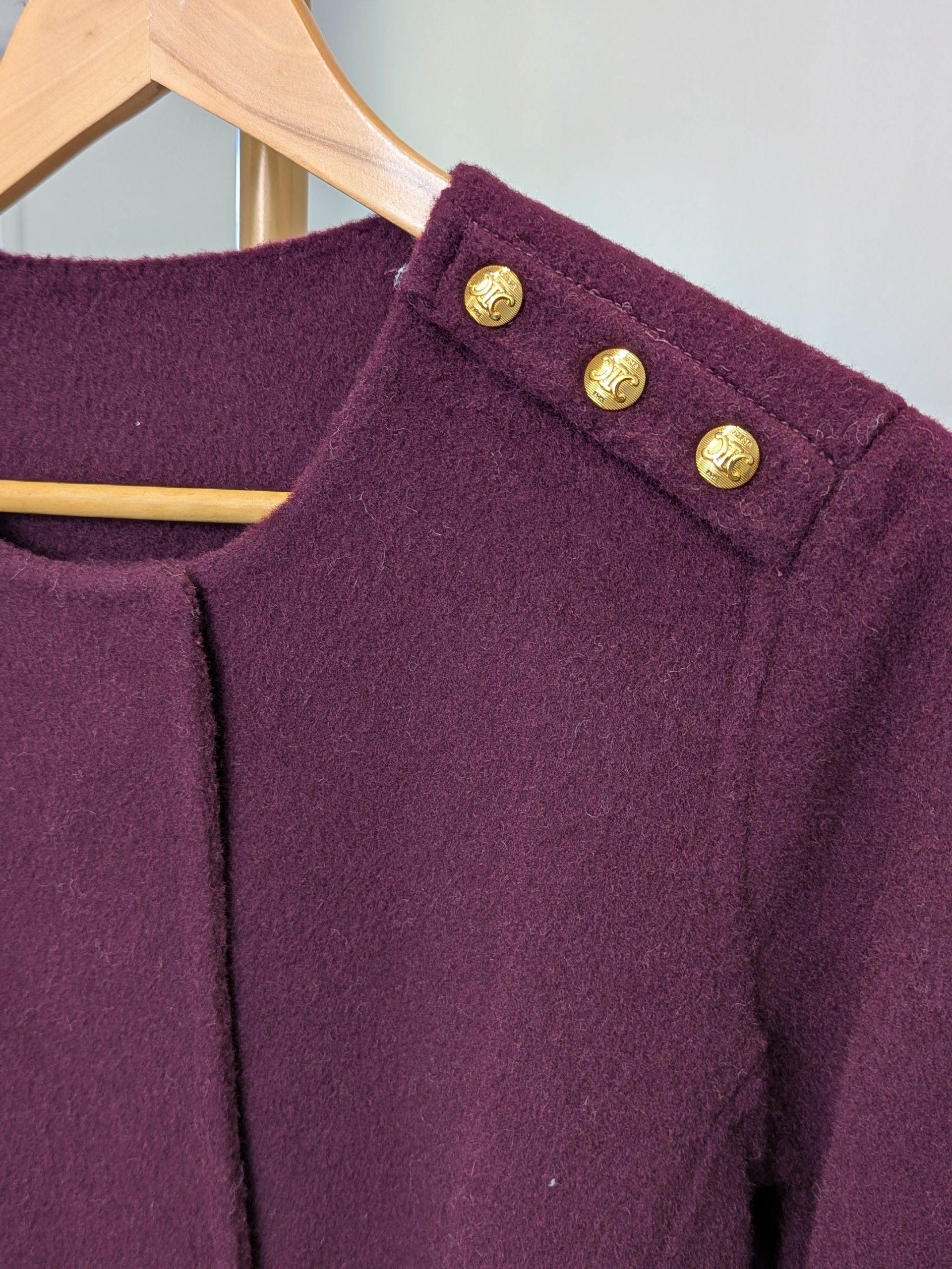 176 70% Wool Coat Purple