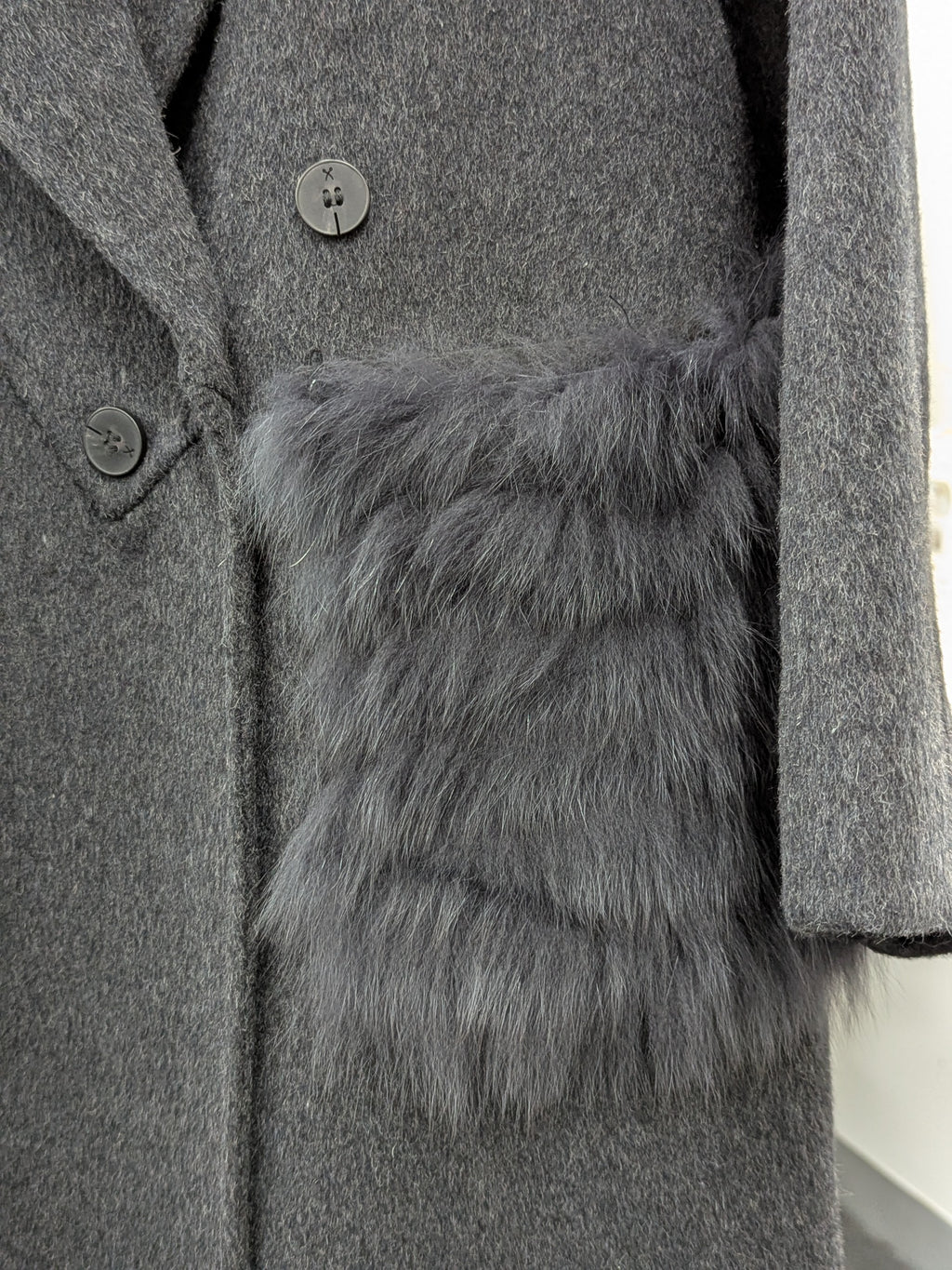 Fur trims 100% Wool Coat Women Warehouse Try-On Welcome 247