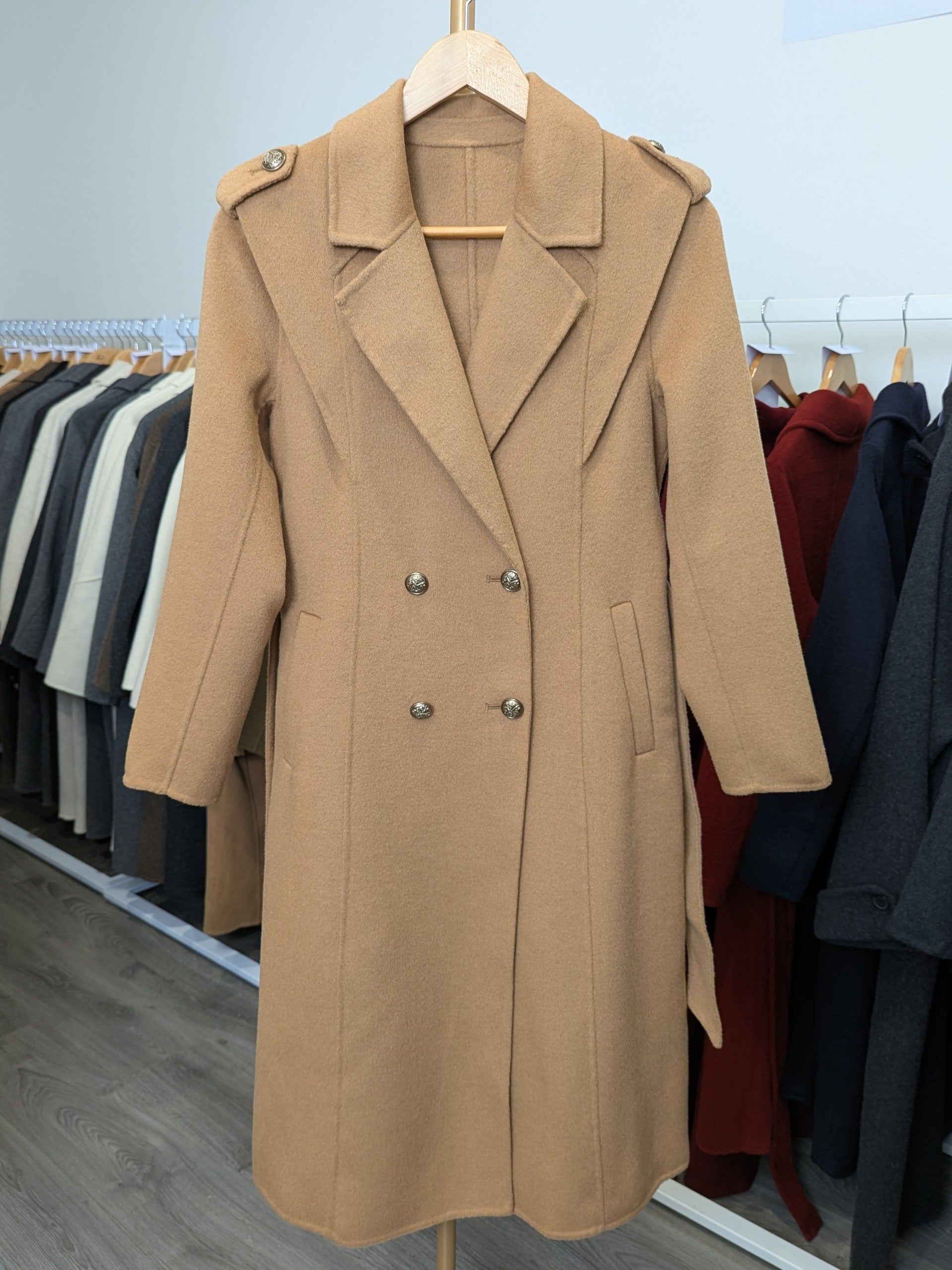 014 100% Wool Coat Camel