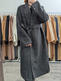 272 31% Wool 56% Alpaca Wool Coat Dark Grey M 10-14