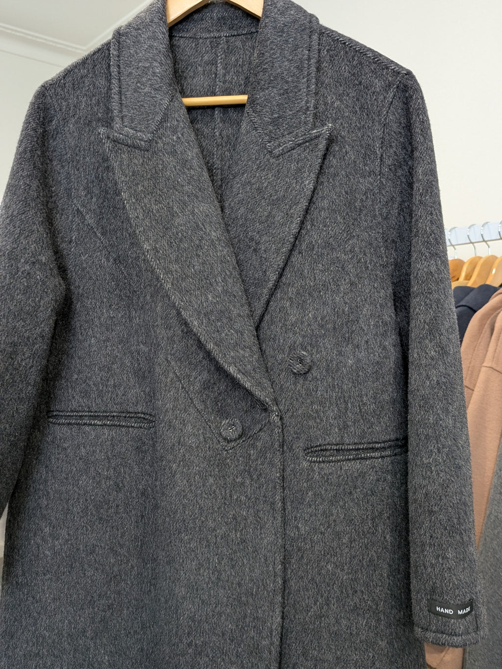 234 70% Wool Coat Dark Grey M 12-16