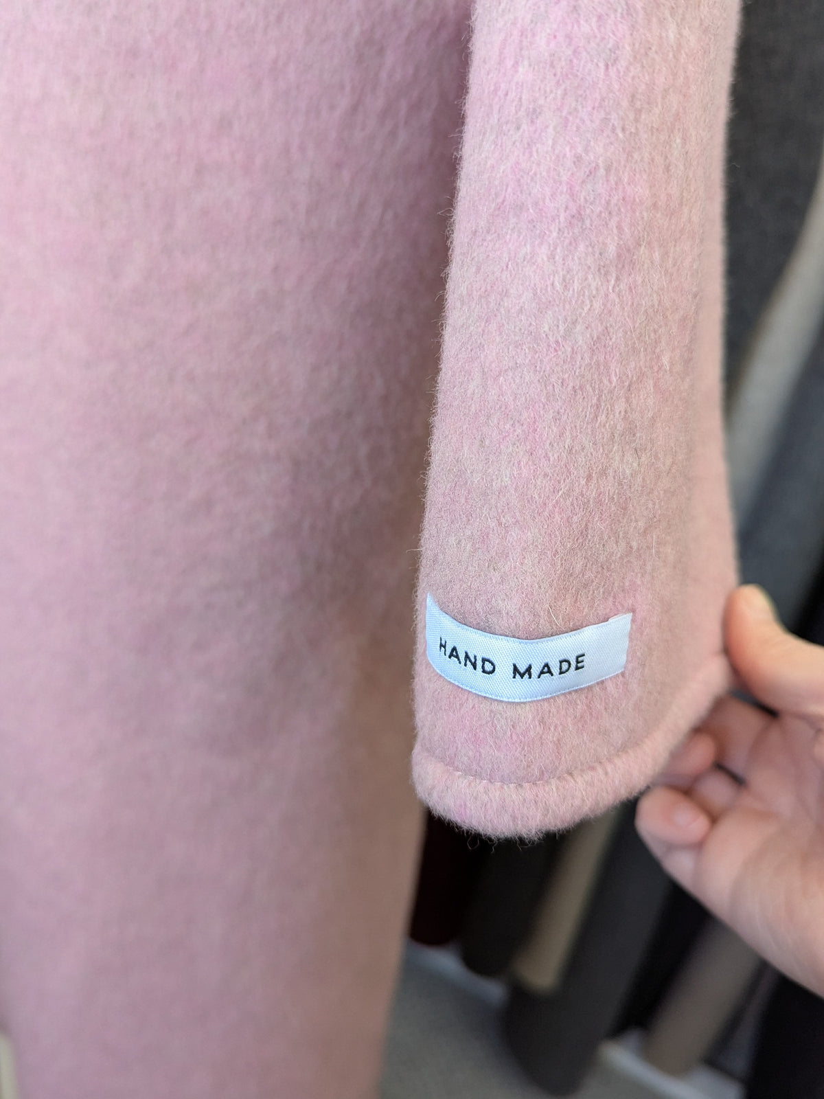 116 70% Wool Coat Pink L 12-14
