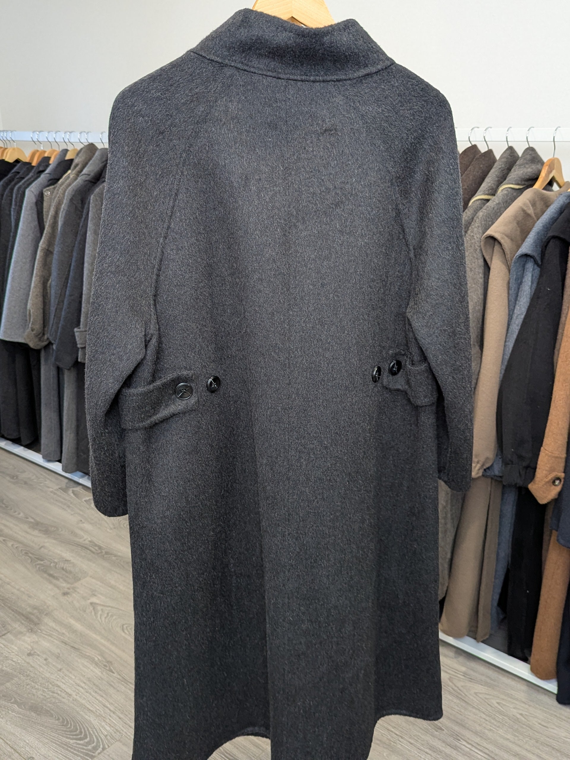 178 70% Wool Coat Charcoal M 10-12