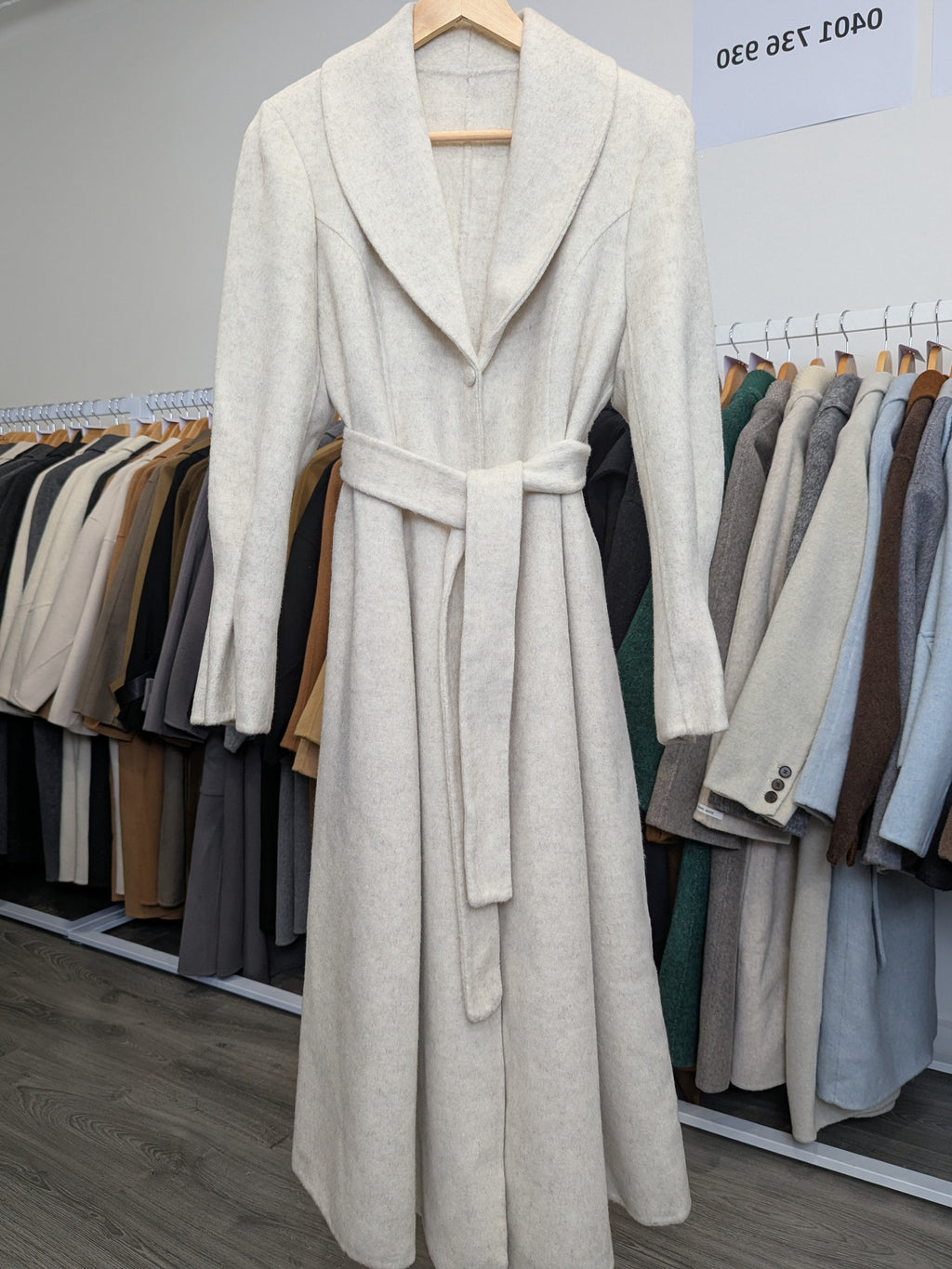 222 100% Wool Coat Beige M 10-12