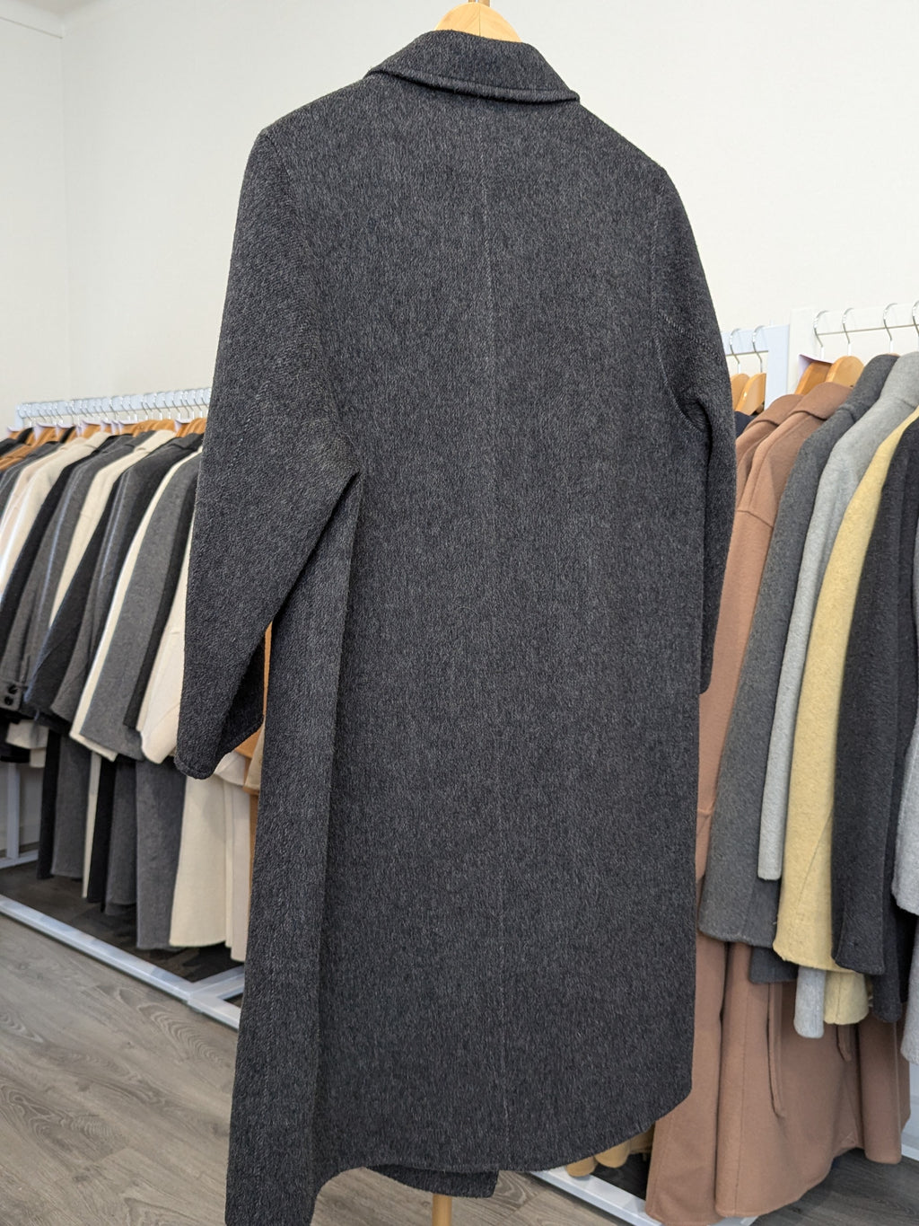 234 70% Wool Coat Dark Grey M 12-16