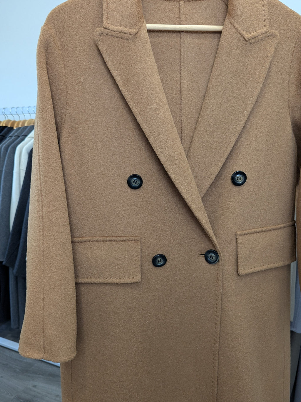 026 100% Wool Coat Tan