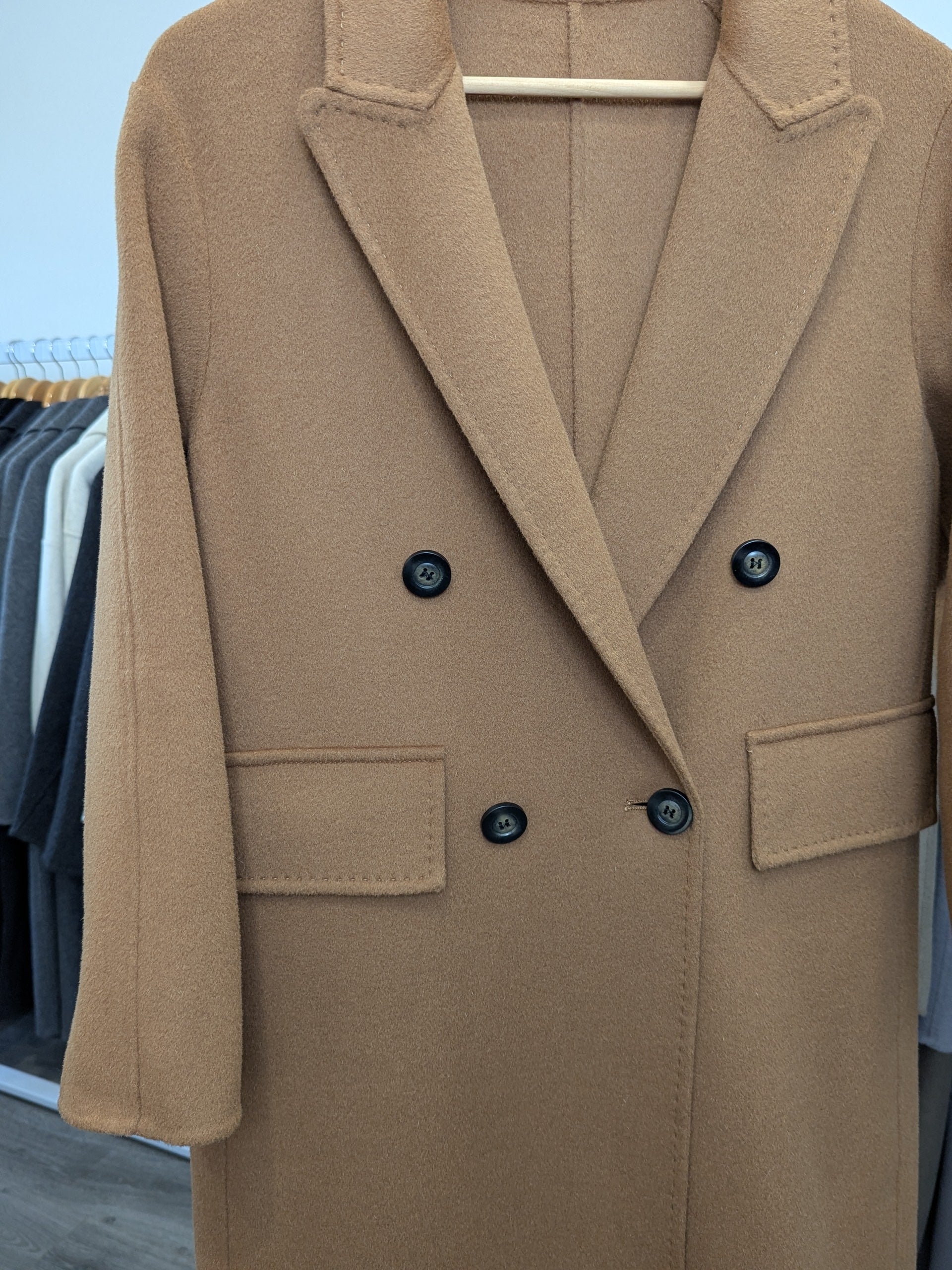 026 100% Wool Coat Tan