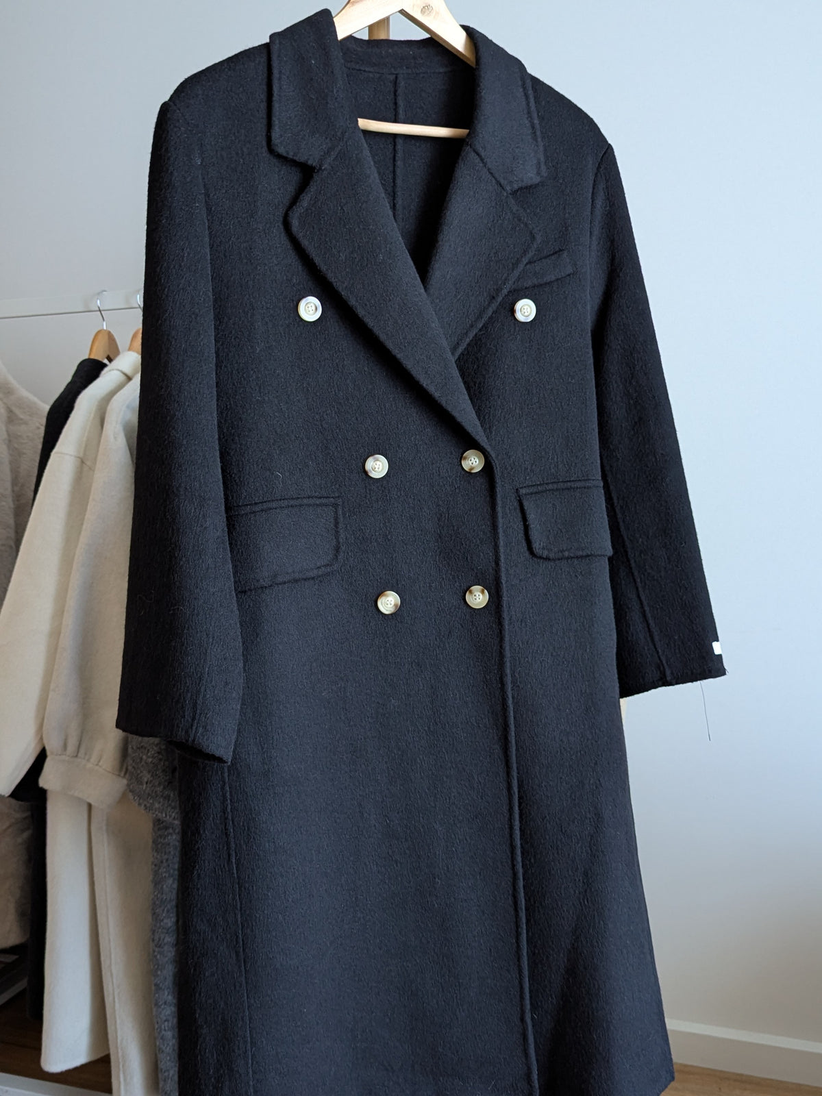 188 100% Wool Coat Black M 12-14