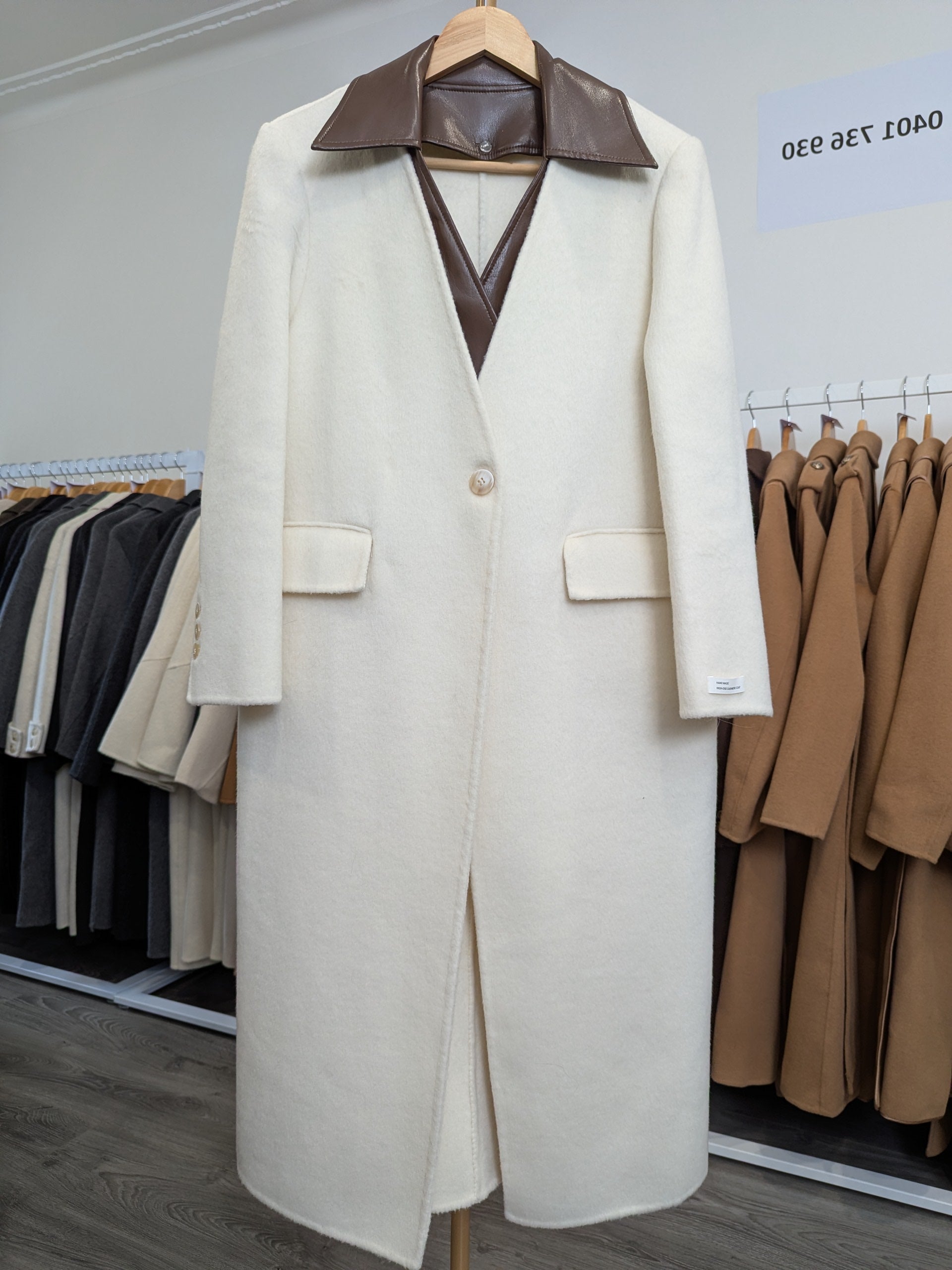141 90% Wool Coat Cream S 12-14