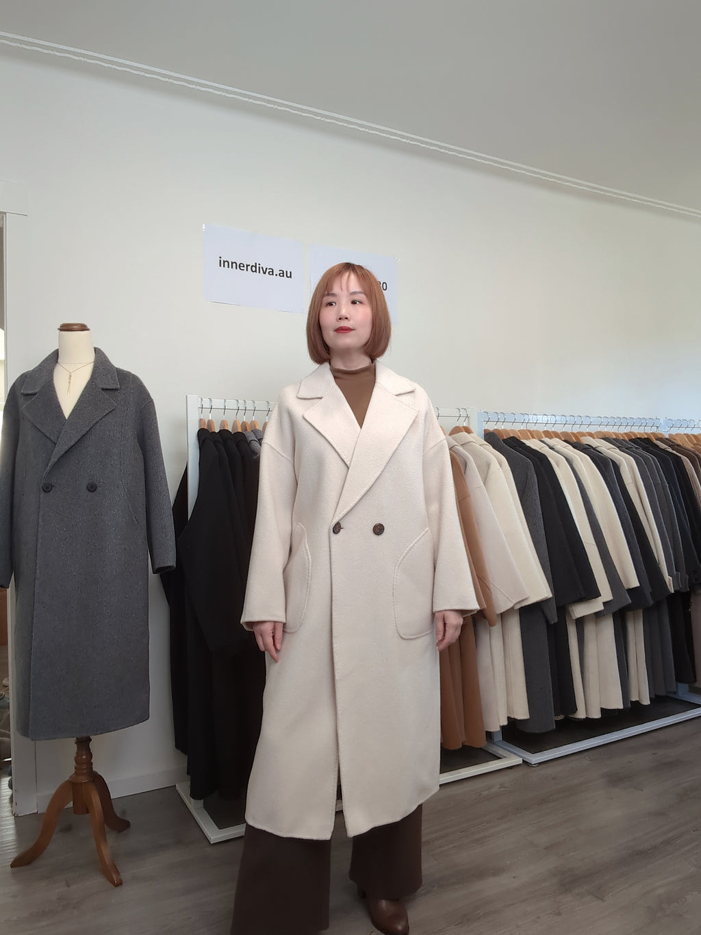 025 100% Wool Coat Cream