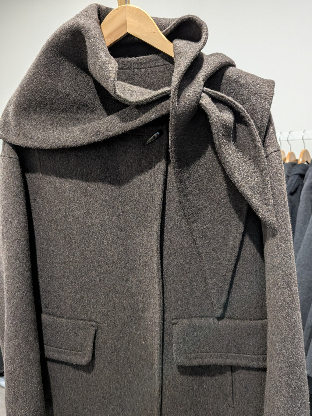 161 100% Wool Coat Dark Brown S 8-10 M 12-14