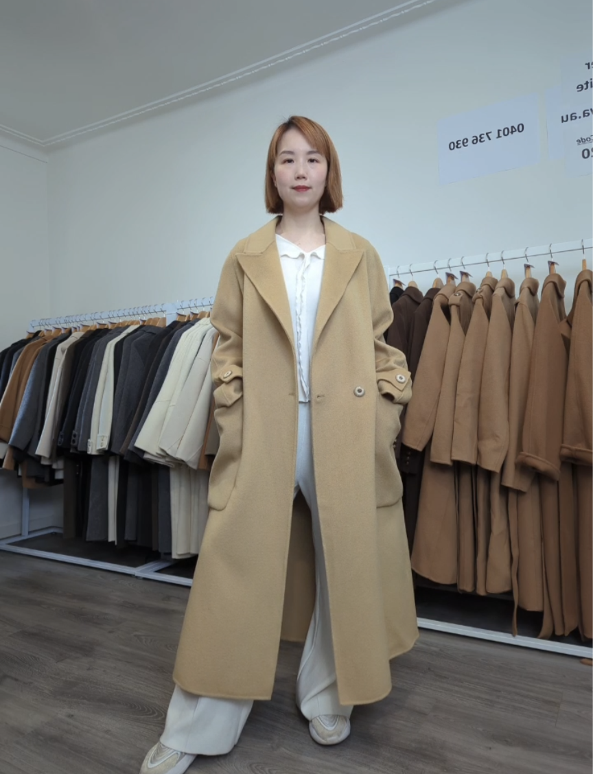 023 100% Wool Coat Light Camel M 14-16