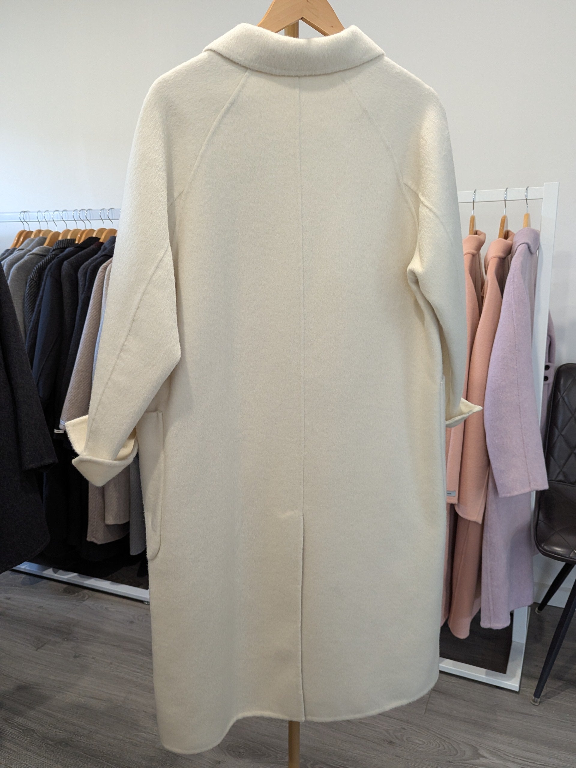 123 70% Wool Coat Cream S 8-14