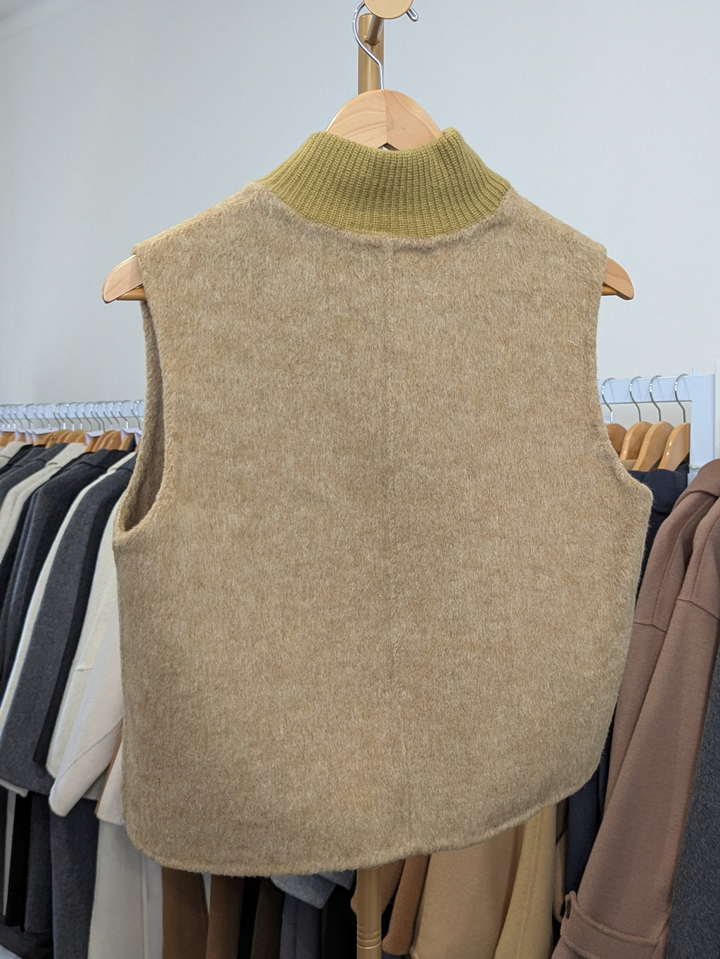204 100% Wool Coat Lemon 2 in 1 S 10-12
