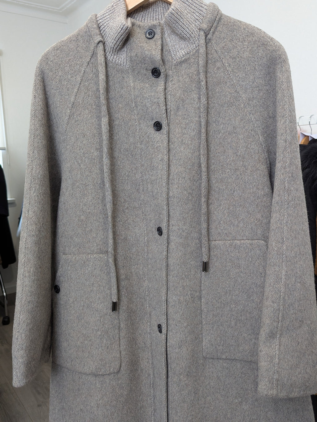 208 70% Wool Coat Grey S 10-12