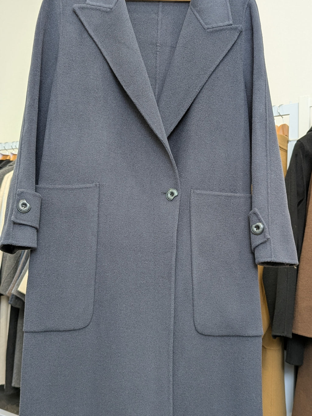 023 100% Wool Coat Navy S 10-12 M 14-16
