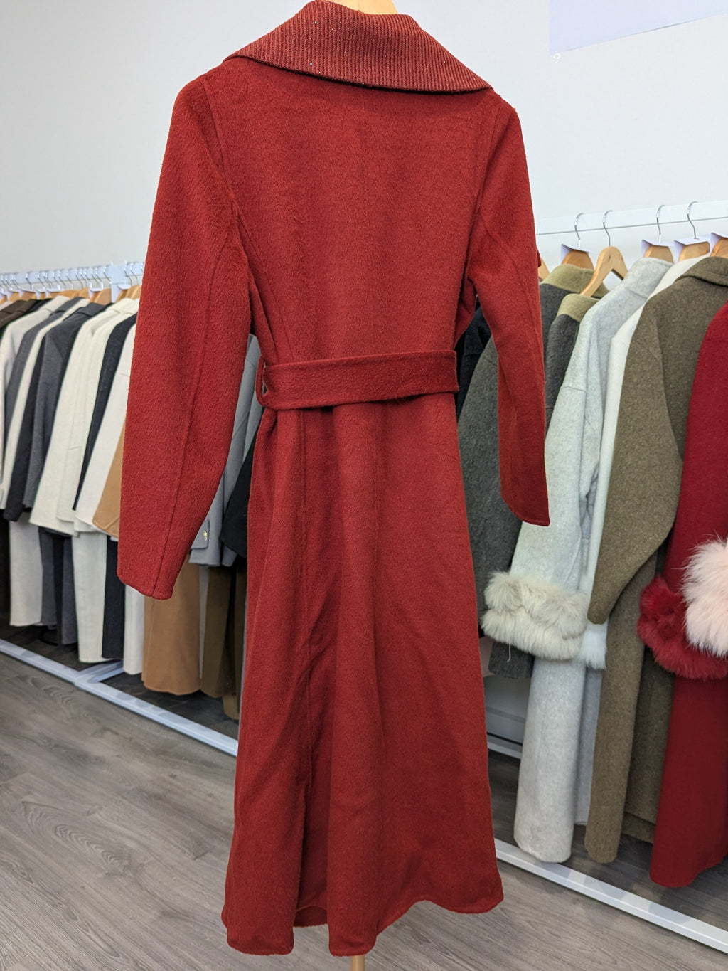 124 70% Wool Coat Red