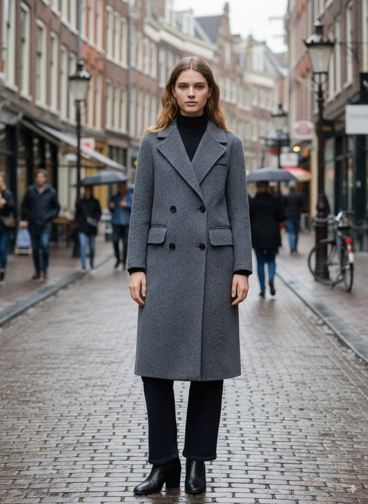 Classico Pure Wool Coat – Style 436 (S6-8) Grey