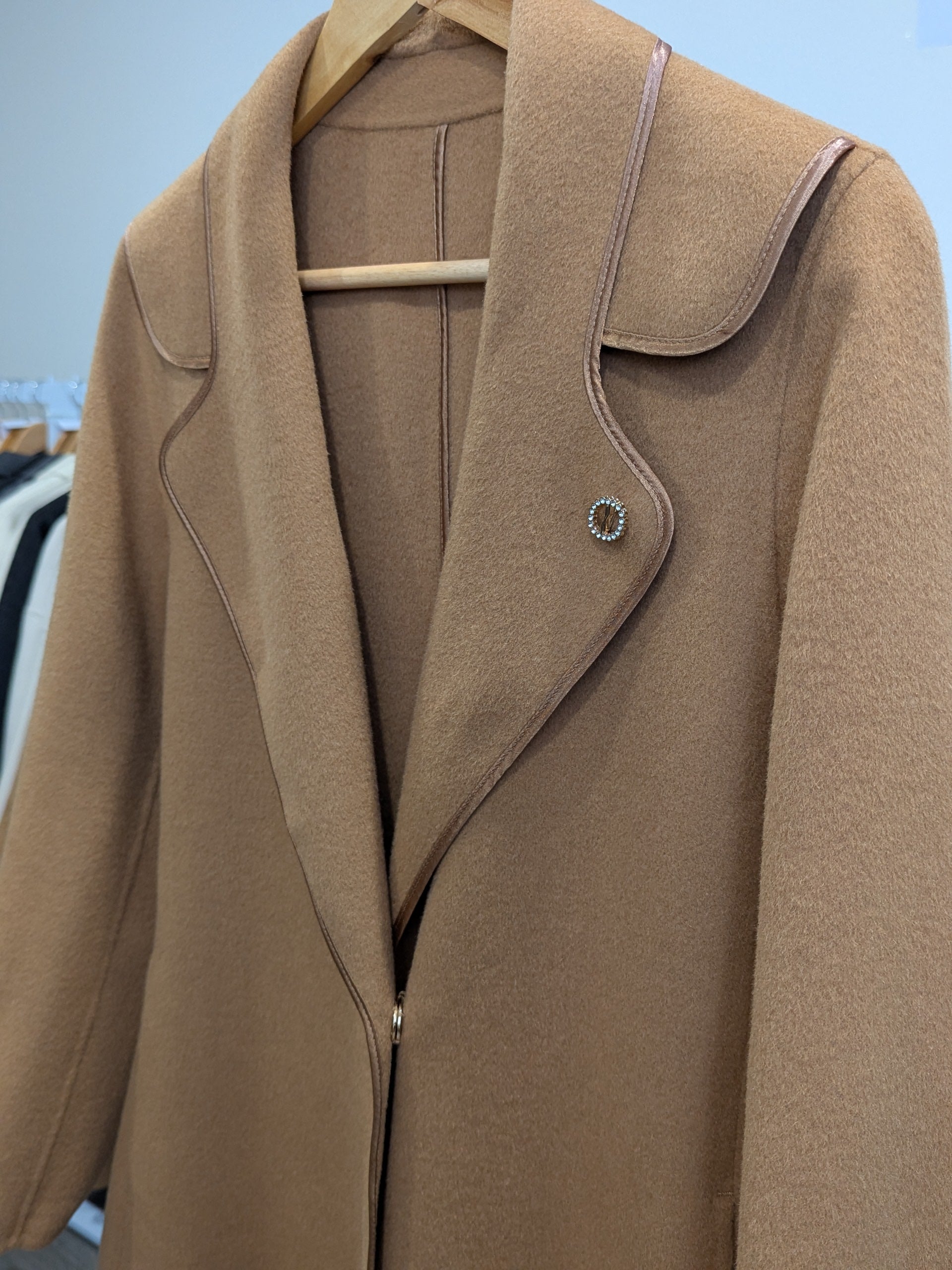 018 100% Wool Coat Camel