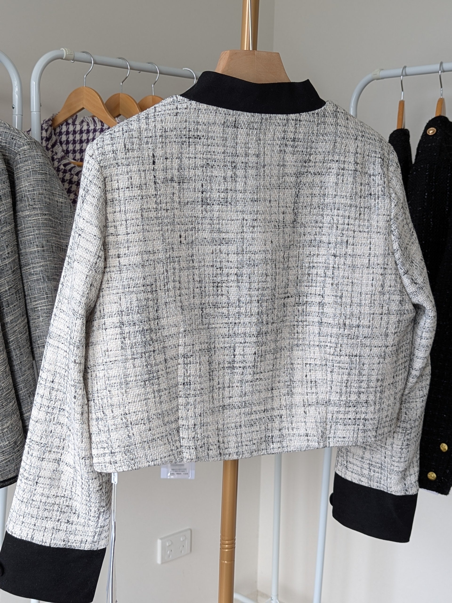 Goose Down Tweed Jacket 131 Size 8-10