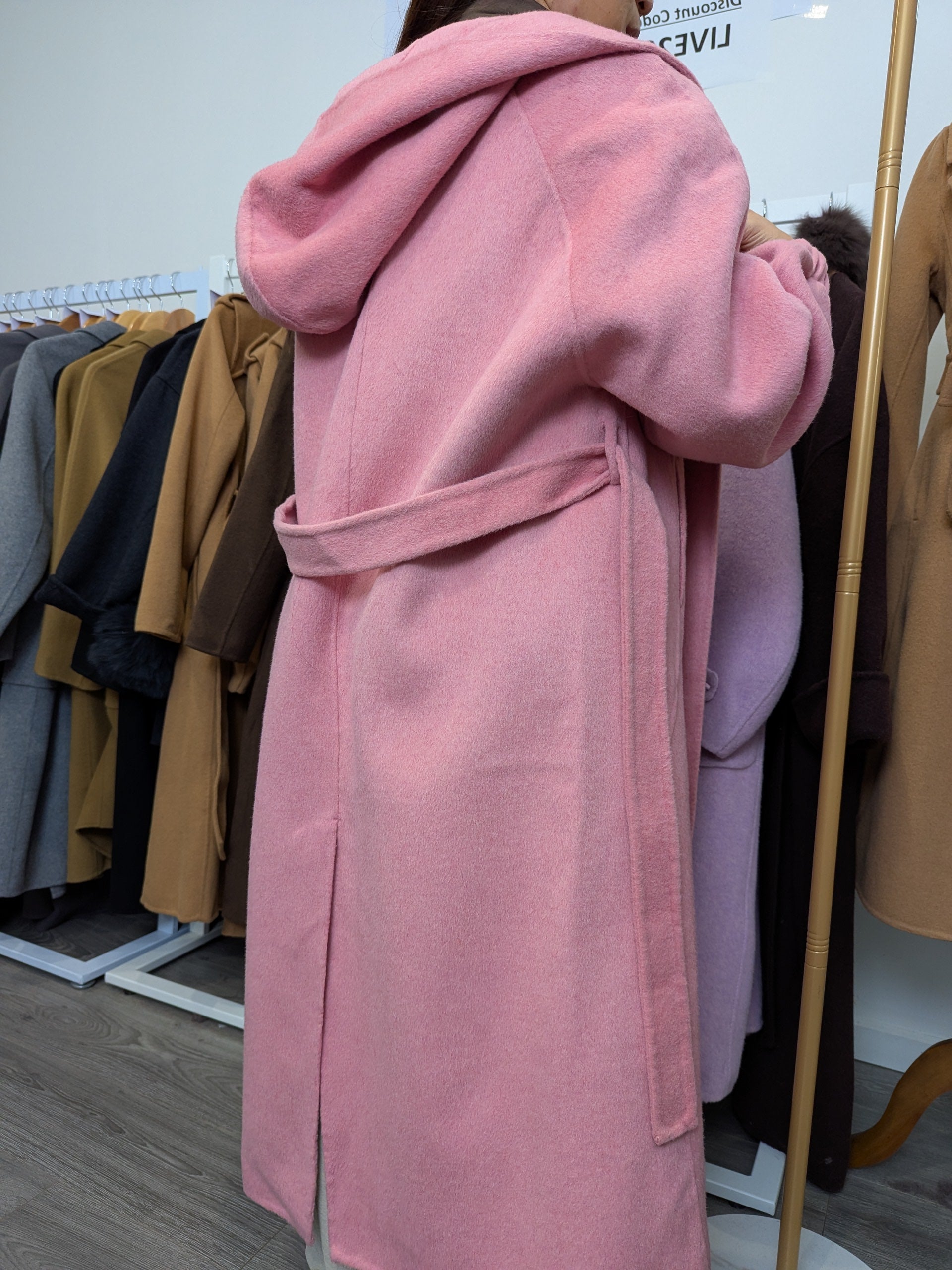 166 100% Wool Coat Pink