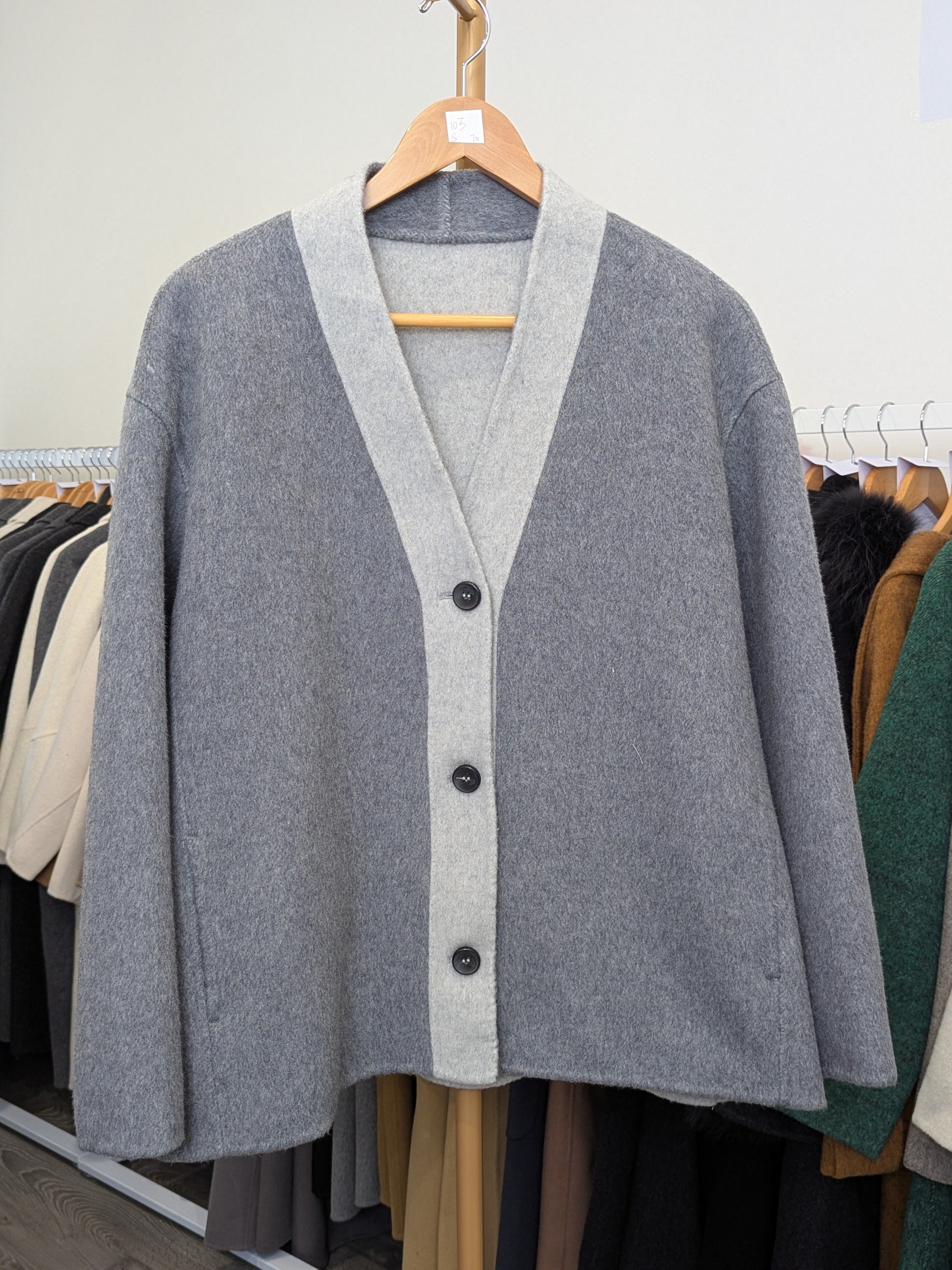 105 70% Wool Coat Grey