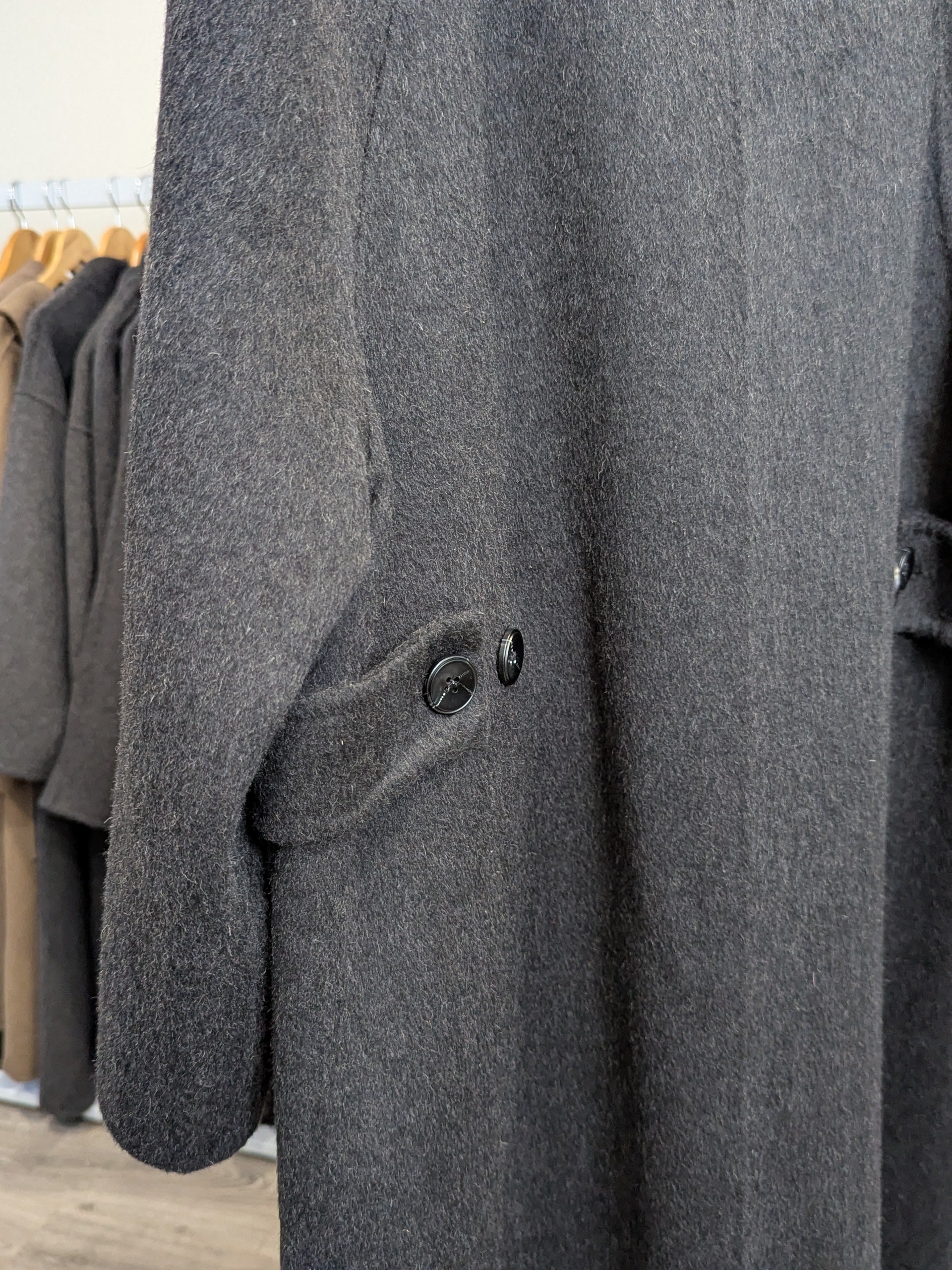 178 70% Wool Coat Charcoal M 10-12