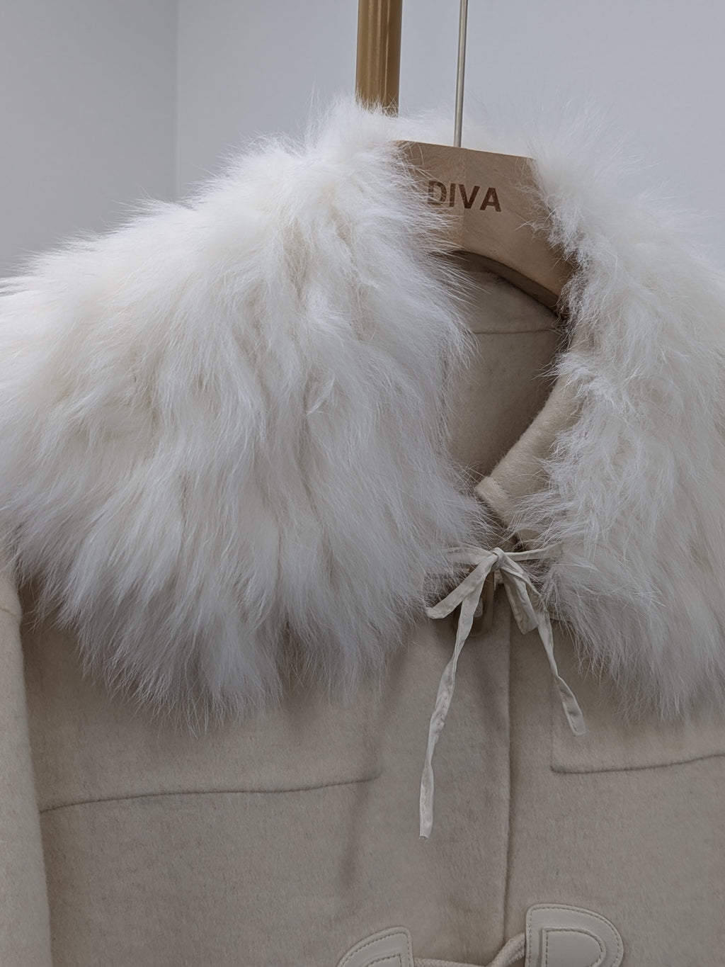 Women's Fur Collar Wool Coats Try-On Available 233 Size S6-8 M10-12 69% Wool