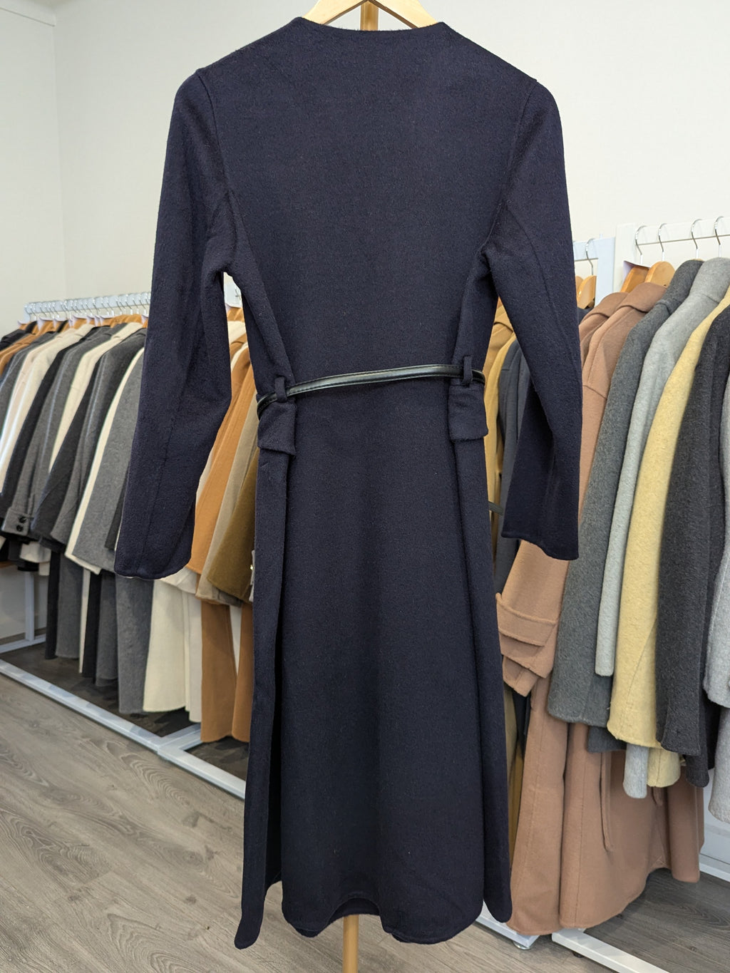 237 70% Wool Coat Navy S 6-8