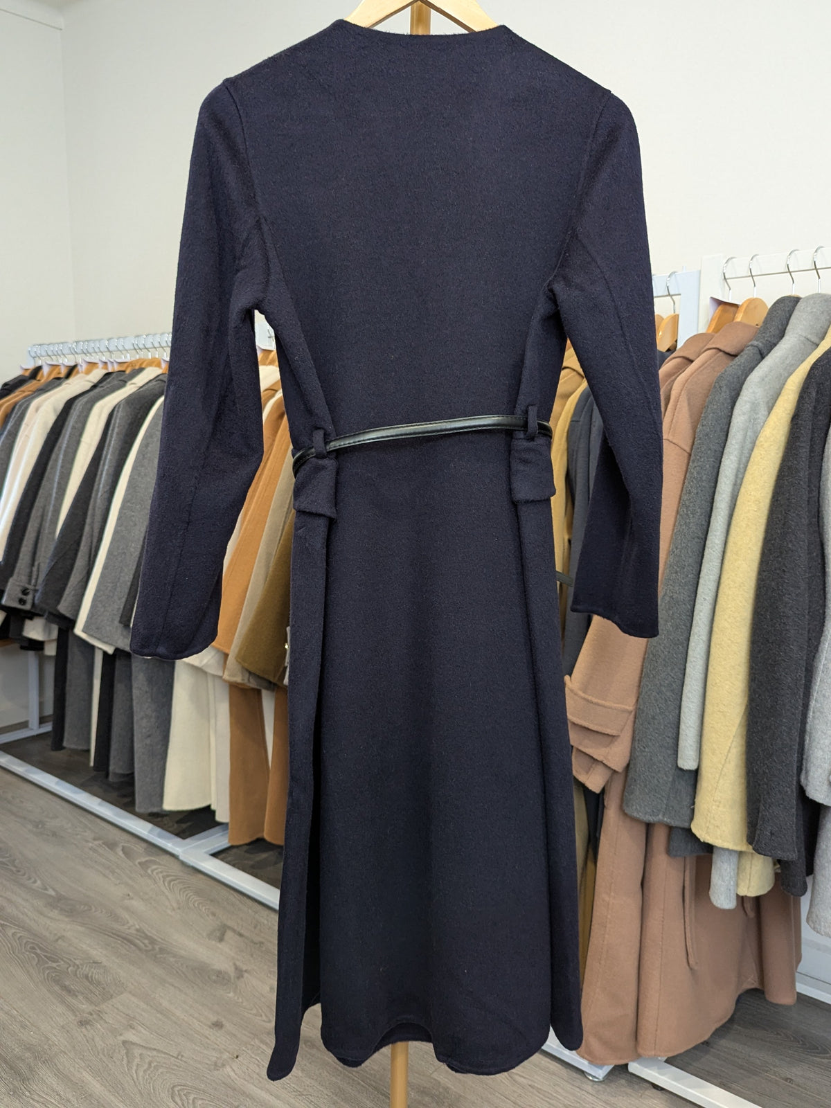 237 70% Wool Coat Navy S 6-8