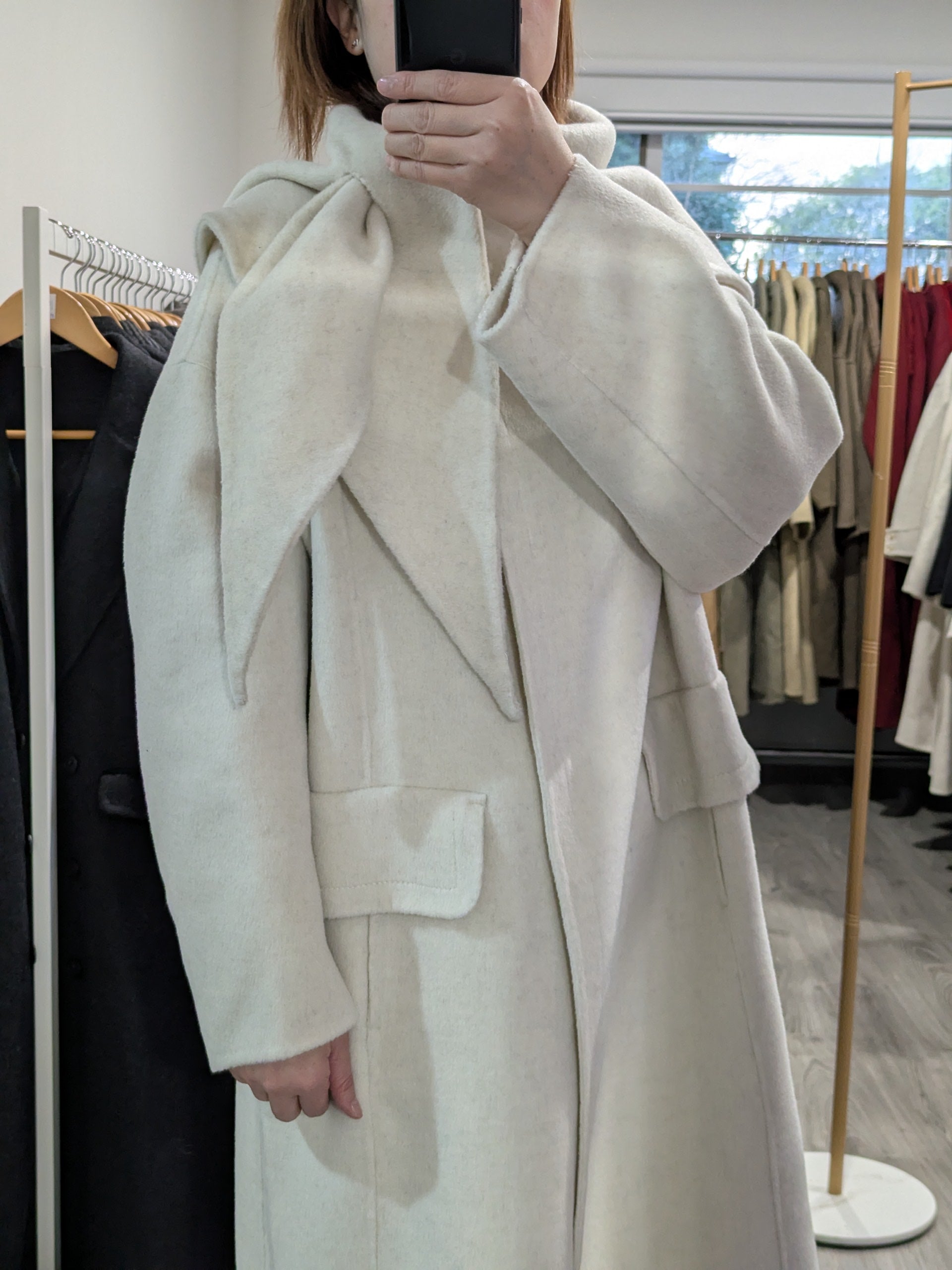161 100% Wool Coat Dark Cream M 12-14