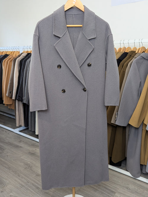030 100% Wool Coat S 8-10 M 12-14 Grey