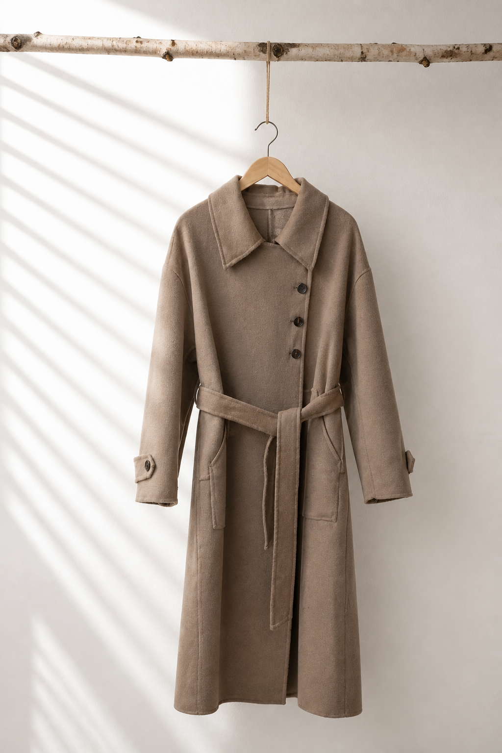 036 100% Wool Coat Rose Gold S 10-12 M 14-16