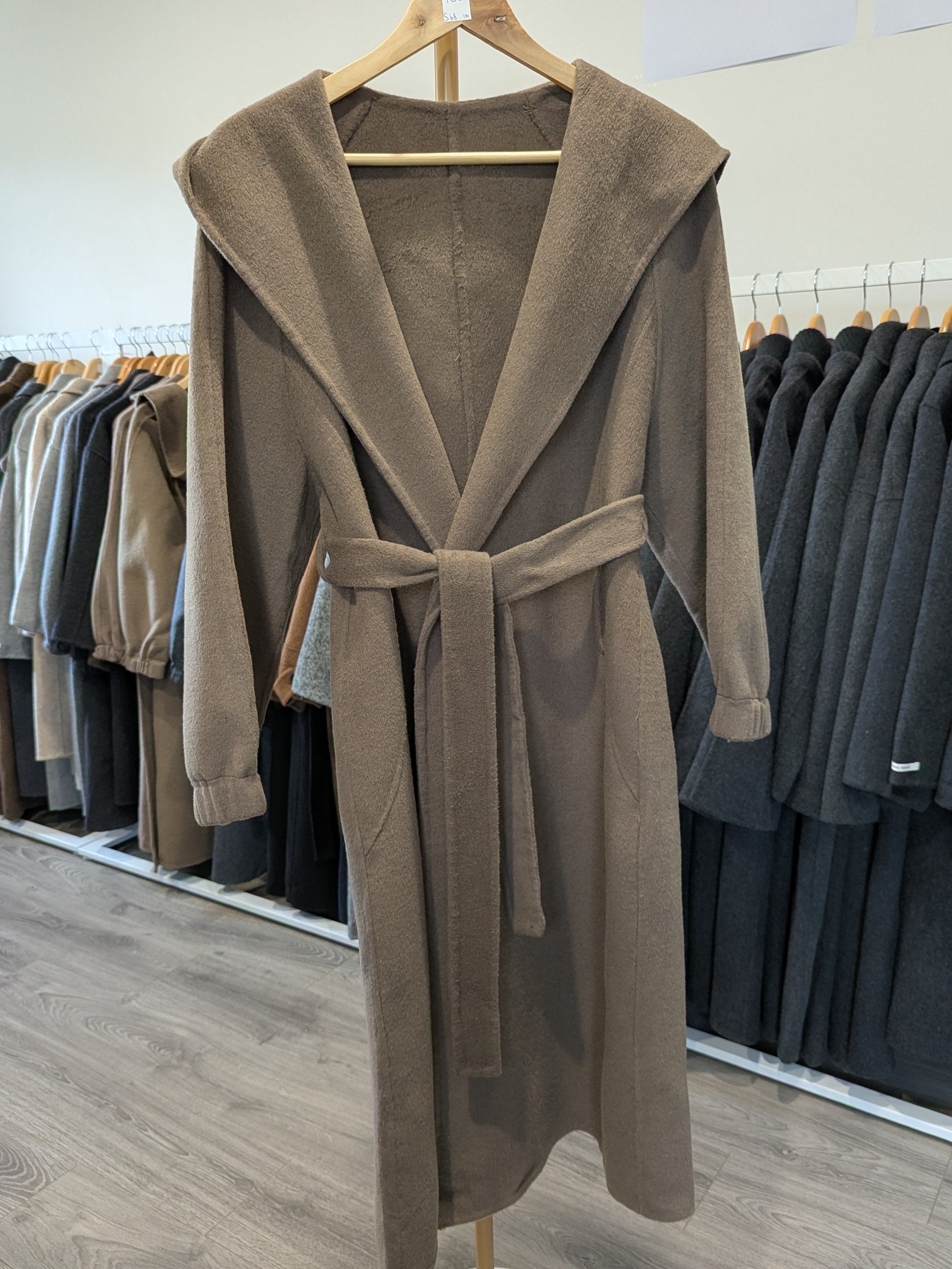 166 100% Wool Coat Dark Olive S 6-8 M 10-12