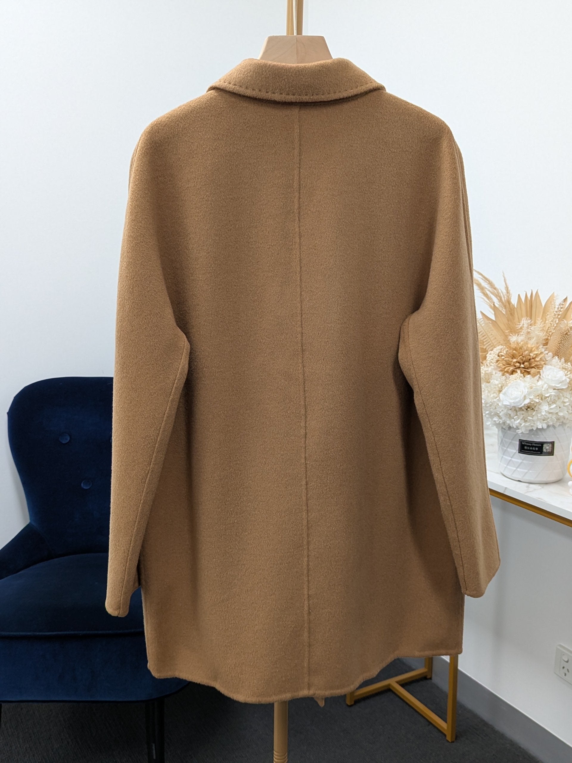 Premium 100% Wool Coat Women Hand made