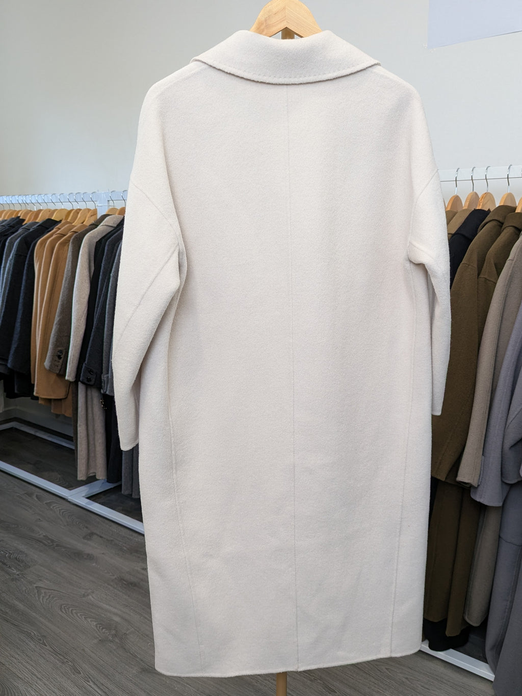 025 100% Wool Coat Cream