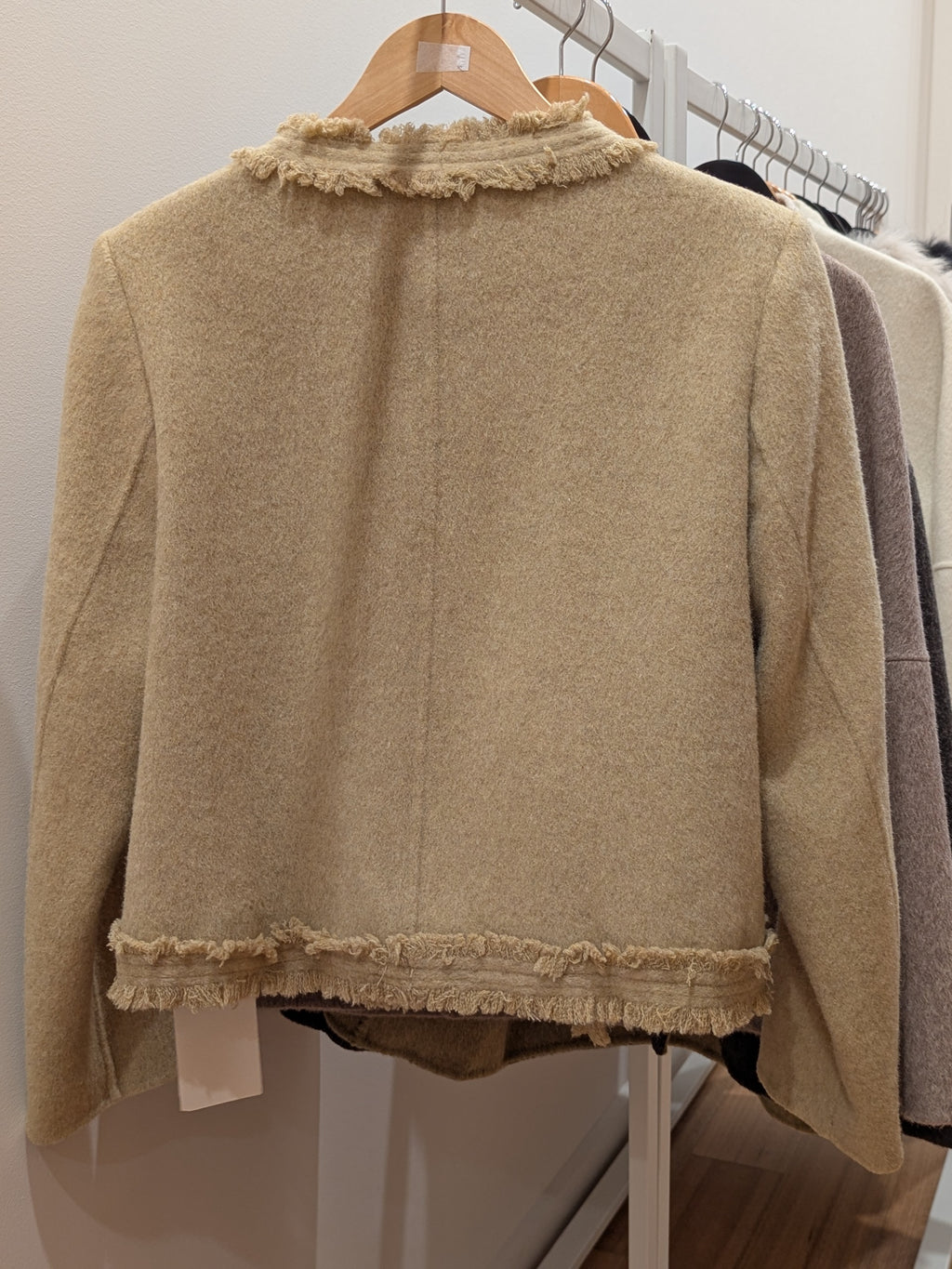 073 67% Wool Coat Light Camel S 10-12
