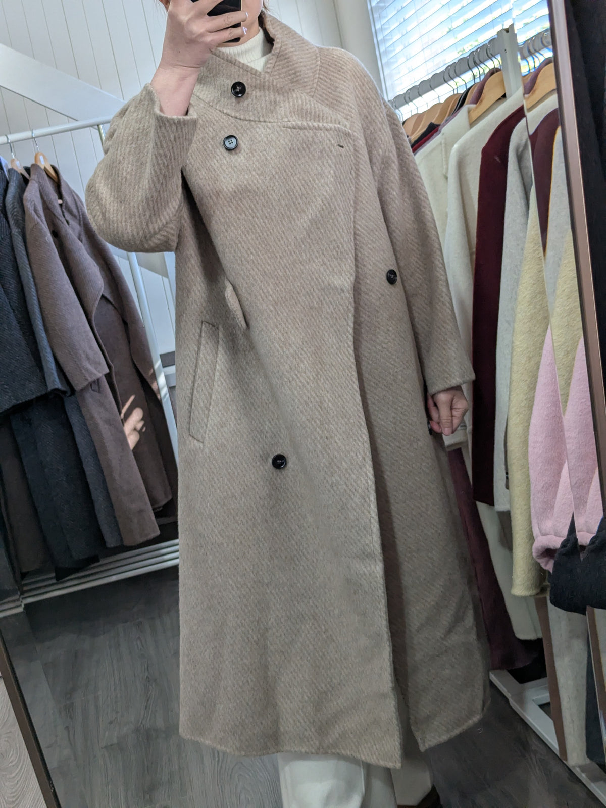 300 100% Wool Coat Light brown S 10-12