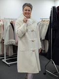 Women's Fur Collar Wool Coats Try-On Available 233 Size S6-8 M10-12 69% Wool