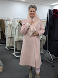 Women's Fur Collar Wool Coats Try-On Available 234 Size S8-10 100% Wool