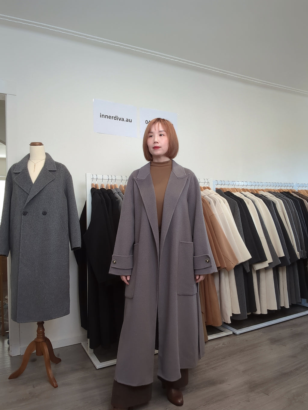 029 100% Wool Coat Grey