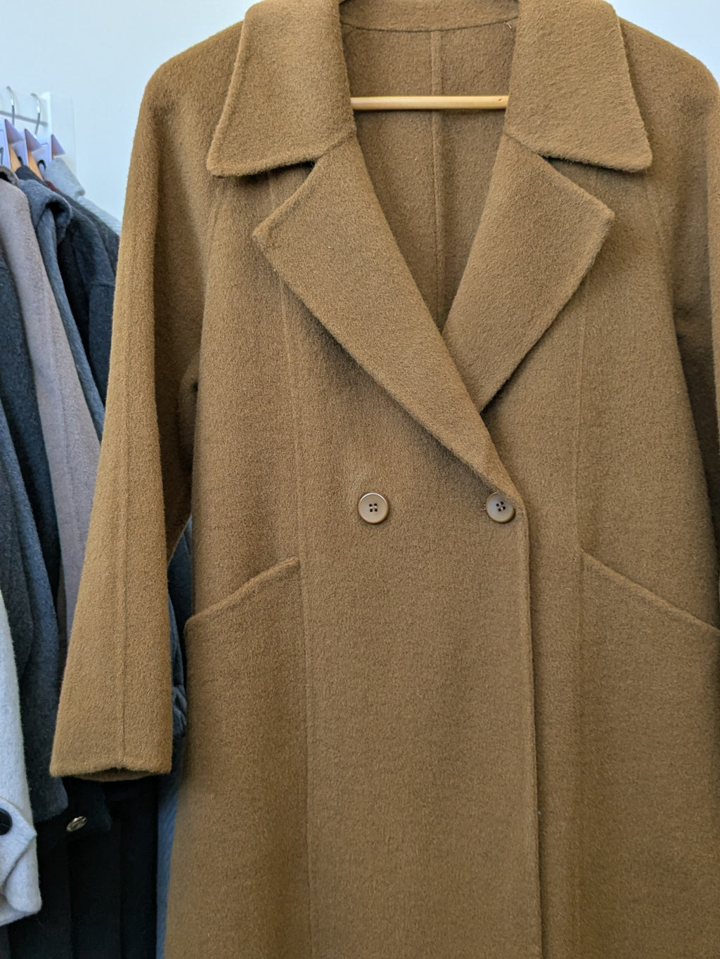 232 72% Wool Coat S 8-10 mustard yellow