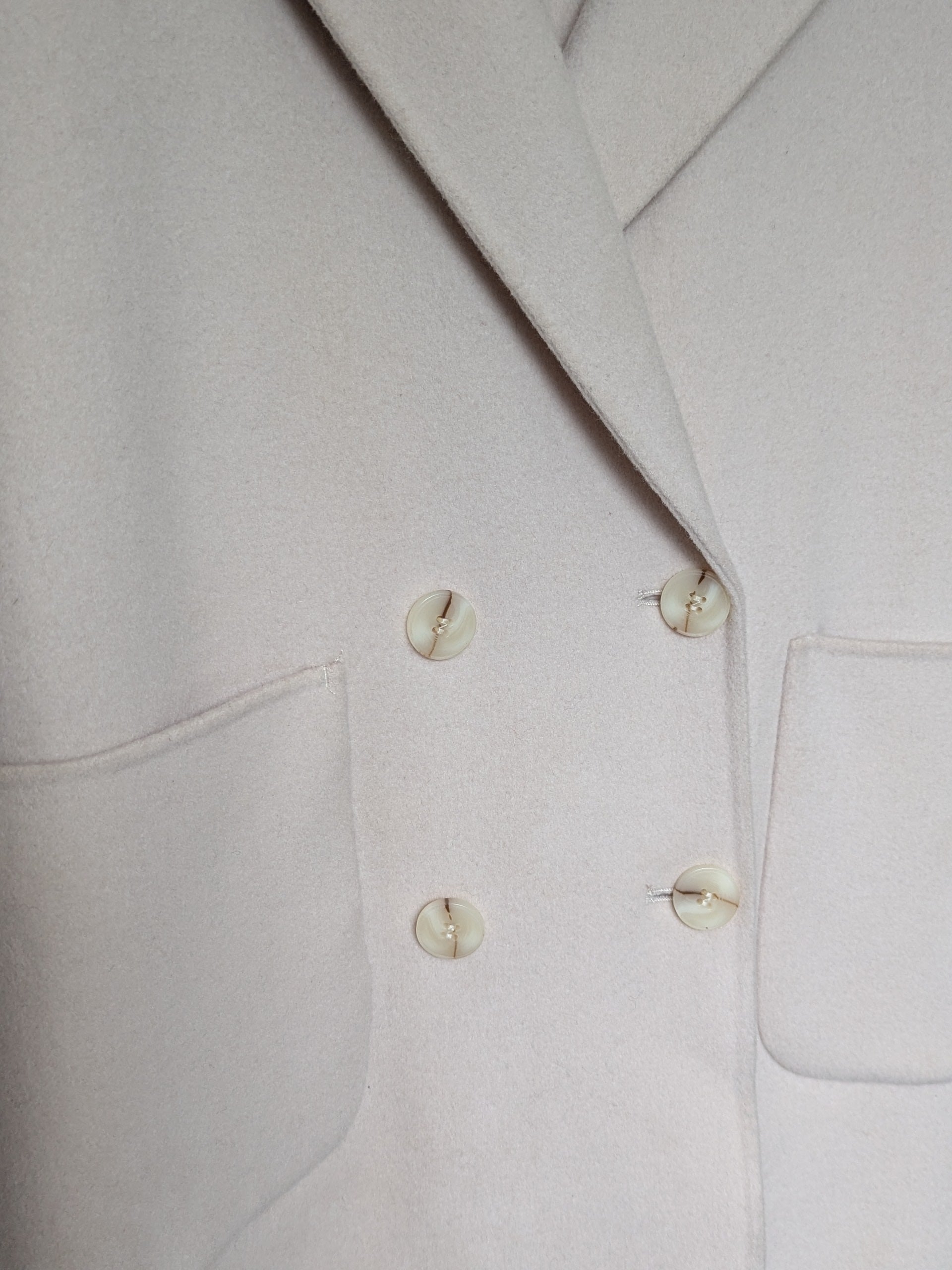 020 100% Wool Coat White