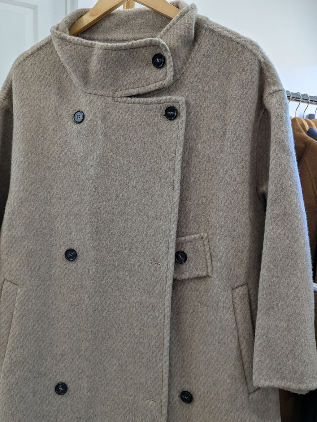 300 100% Wool Coat Light brown S 10-12