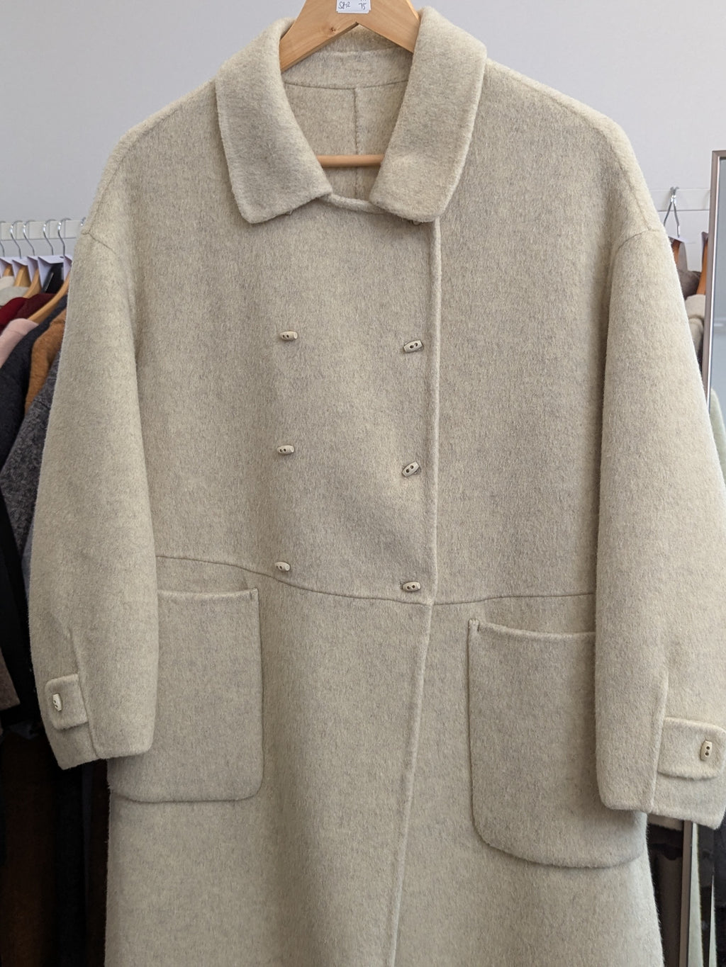 267 75% Wool Coat Green S 8-12 M 12-14