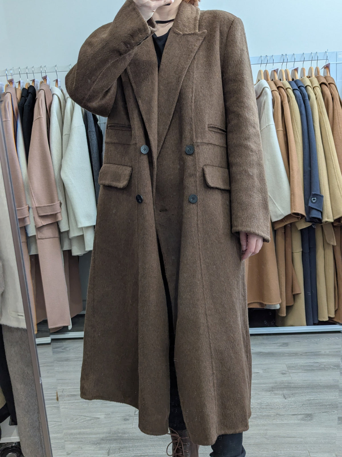 273 31% Wool 56% Alpaca Wool Coat Brown M 12-14