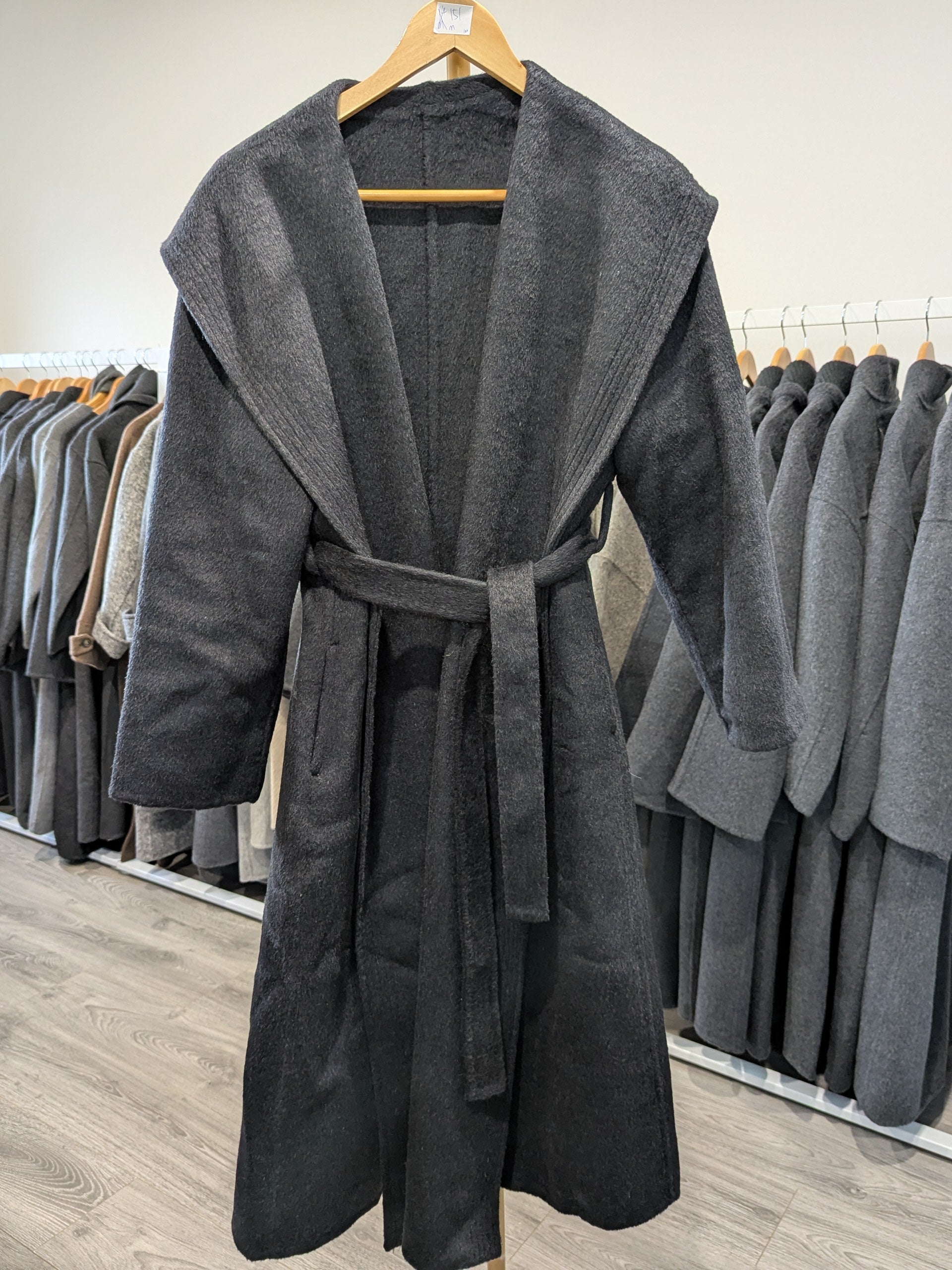 151 100% Wool Coat Charcoal M 8-12