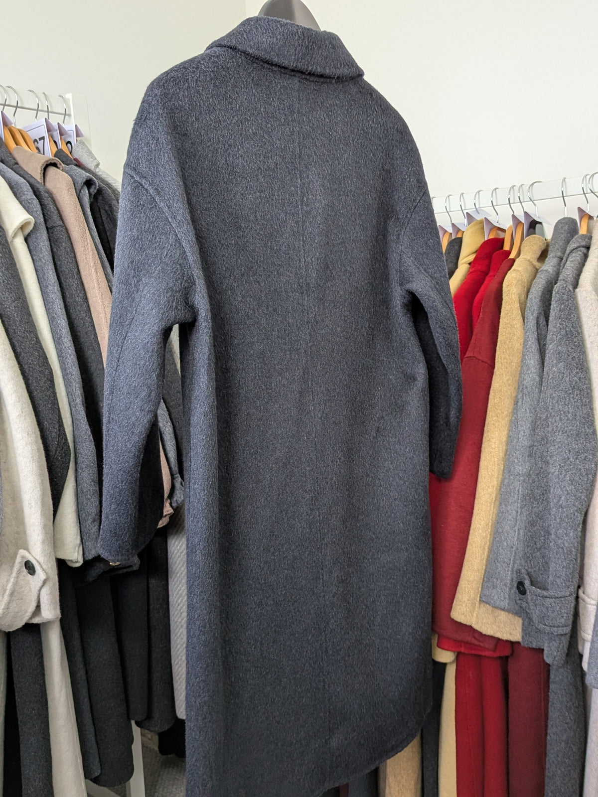 134 100% Wool Coat S 10-12 Dark Grey